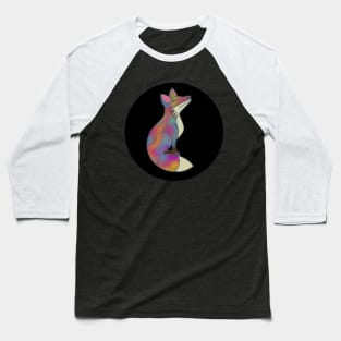 Happy Fox - Rainbow Hematite Baseball T-Shirt